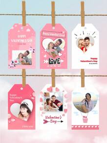 36 piezas Etiquetas personalizadas para regalos con tema del Día de San Valentín, etiquetas de regalo personalizables con texto, etiquetas colgantes DIY para el Día de San Valentín, decoraciones de etiquetas de papel para regalos, decoraciones colgantes para cajas de regalo, accesorios para regalos de bodas y cumpleaños, adecuado para embalaje de regalos, bodas, ocasiones festivas, embalaje de regalos de amor para el Día de San Valentín, decoraciones colgantes para embalaje de repostería