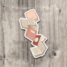 3-Zoll-Vinyl-Aufkleber mit fallenden Büchern, verspieltes und literarisches Design, perfekt für Buchliebhaber und Leser, fantasievolle und fröhliche Kunst, ideal für Laptops, Wasserflaschen, Handyhüllen, Notizbücher und vieles mehr, wasserfest und langanhaltend, leicht anzubringen, hochwertige Hochglanzoberfläche, UV-geschützt, kratzfest, ideal zur Personalisierung und als Geschenk, Bücherwurm-Aufkleber, Geschenk für Leseliebhaber, limitierte Auflage, Muss-haben für Aufkleber-Sammler