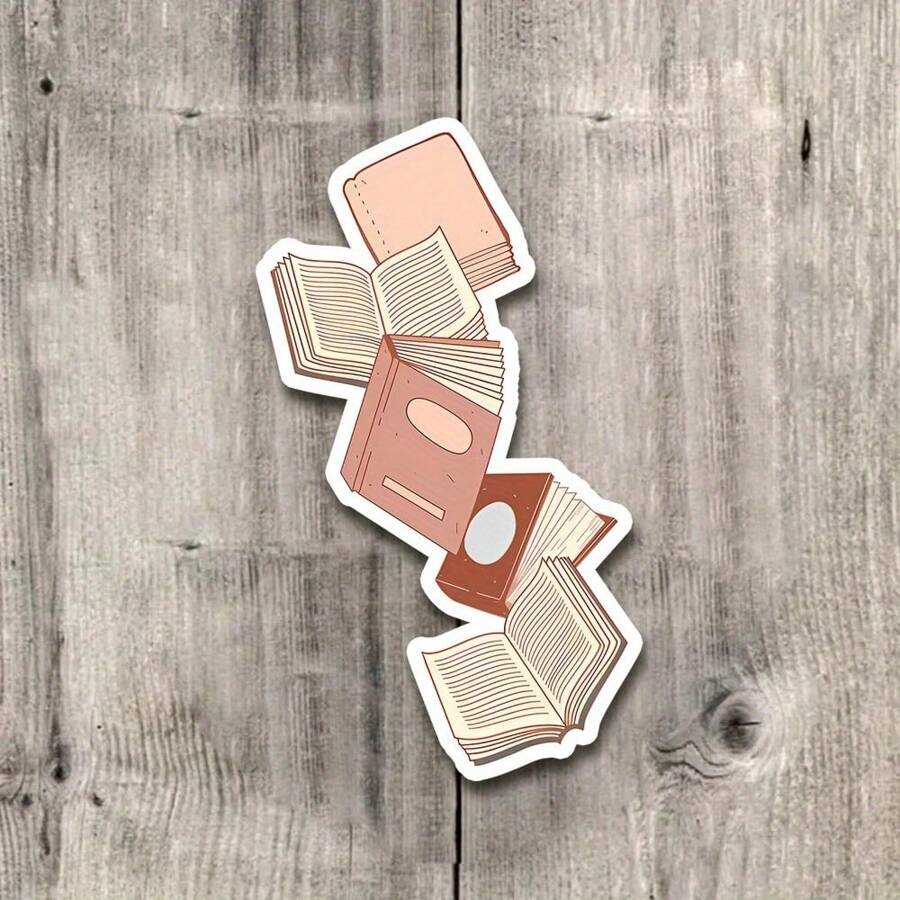 3-Zoll-Vinyl-Aufkleber mit fallenden Büchern, verspieltes und literarisches Design, perfekt für Buchliebhaber und Leser, fantasievolle und fröhliche Kunst, ideal für Laptops, Wasserflaschen, Handyhüllen, Notizbücher und vieles mehr, wasserfest und langanhaltend, leicht anzubringen, hochwertige Hochglanzoberfläche, UV-geschützt, kratzfest, ideal zur Personalisierung und als Geschenk, Bücherwurm-Aufkleber, Geschenk für Leseliebhaber, limitierte Auflage, Muss-haben für Aufkleber-Sammler