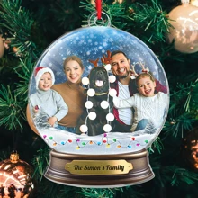 Catygift Dekorasi Foto Keluarga 2D Kustom, Desain Gaya Bola Salju, Dekorasi Akrilik yang Dipersonalisasi - Hadiah Natal, Cocok untuk Keluarga, Pecinta Hewan Peliharaan, Pasangan, Kalender Liburan - Seperti yang Ditunjukkan - View 5
