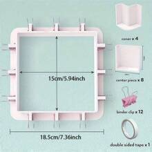 Il prodotto include stampi regolabili e stampi in silicone per la realizzazione di stampi in plastica con telai riutilizzabili, kit di stampi per resina, stampi per sapone, stampi per candele e fermagli, oltre a nastro biadesivo.