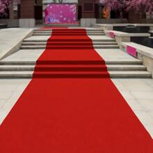 1pc Disposable Wedding Carpet, Red Or White, Suitable For Wedding Ceremony, Event Stage, Shop Opening, Entrance Decoration ,Room Decor