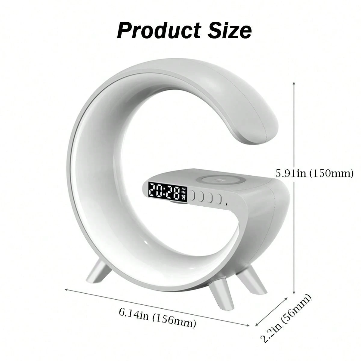 Lampada Da Scrivania LED Ricaricabile - Con Orologio, Temperatura E Portapenne - Foto 5