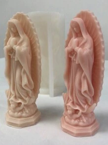 1 件蜡烛香气硅胶模具，人体形状，用于 DIY 石膏装饰、水泥和树脂工艺。2 件更优惠。 - 白色 - 查看 8