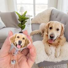 Carrete de insignia de mascota, carrete de insignia con foto personalizada, cara de perro personalizada, cara de gato personalizada, carrete de insignia personalizado, carrete de insignia de enfermera, vida de enfermera, insignia con nombre