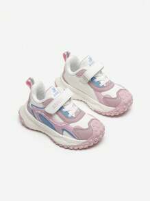 Annil 女童秋冬童鞋 适合女孩和宝宝 二层加厚绒布鞋 真皮面儿童运动鞋 - 粉色 - 查看 4