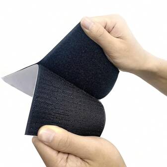 Cunese Cunese 4 Pairs 4x6 Inch Upgrade Hook Loop Tape Double-Side Adhesive Strips Mounting Sticky Fastener Backing Tape Waterproof For Indoor Outdoor Home School Office Use