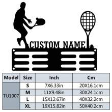 1pc Personalized Custom Football Medal Holder, Custom Name Custom Football Medal Hanger, Metal Display Awards Wall Metal Art For Living Room