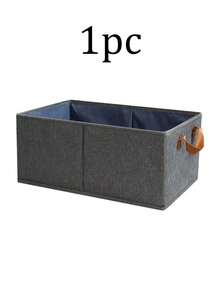 2pcs/Set Foldable & Stackable Storage Boxes, Portable Handheld Storage Containers For Clothes, Toys, Decorations, Office Supplies, Suitable For Wardrobe, Desk, Shoe Rack, Home, Bedroom, Office