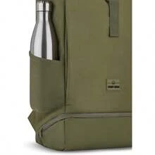 Roll Top Backpack For Women Men Allen Large Rucksack For School University Work Laptop Compartment 16 Inch Water Repellent - Olive1 - View 6