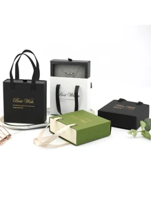 1/4pcs Simple Ins Style Portable Drawer-Shaped Jewelry Packaging Box Handheld Drawer Box For Rings, Earrings, Necklaces, Bracelet Christmas Small Gift Jewelry Box Back To School