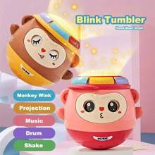 Jouet musical à bascule singe | Jouets pour bébés de 6 à 12 mois, jouet à bascule coloré qui cligne des yeux pour tout-petits de 6 mois et plus, jouets musicaux avec projecteur lumineux pour bébés de 12 à 18 mois, jouets pour le temps passé sur le ventre pour nourrissons