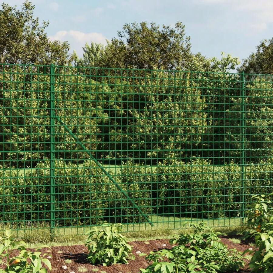 Green Galvanised Steel Wire Mesh Fence 1.4m X 25m Durable Backyard Garden Enclosure - Green - View 1