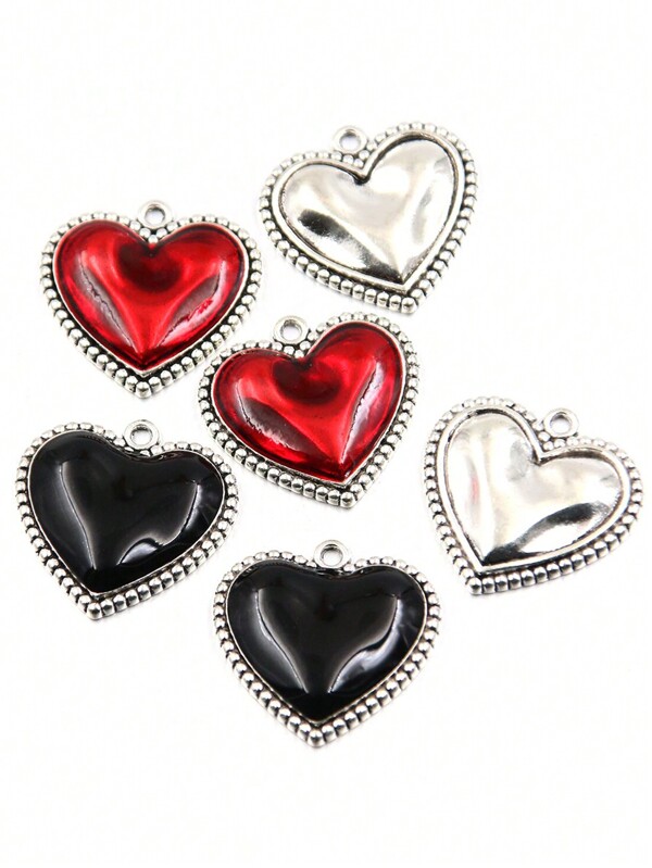 10 Peças/Pacote 3 Cores 20X21mm Pingente Charm Coração Gótico Retrô, Acessórios de Joalheria de Liga, Presente de Moda para Feriado