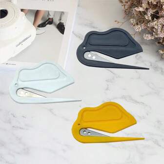 3 件装便携式塑料信封开启器 - 多用途开信器，适合日常办公使用，可切割床垫、盒子、返校用品、返校用品