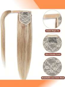 金色直马尾接发 人发环绕马尾接发 夹式人发片 女士 - S12/613 - 查看 2