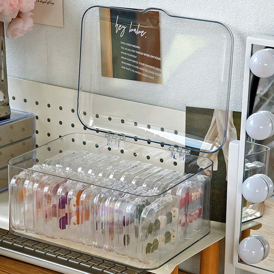 [1/12/27] 件美甲收纳盒 新款包装盒 高端防尘精美盒 指甲油展示礼盒 透明防尘亚克力珠 菩提子 米珠 灯工 水晶手链 首饰收纳盒 - 透明 - 查看 1
