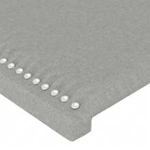 vidaXL Têtes de lit 2 pcs Gris clair 80x5x78/88 cm Tissu