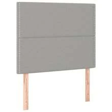 vidaXL Têtes de lit 2 pcs Gris clair 80x5x78/88 cm Tissu