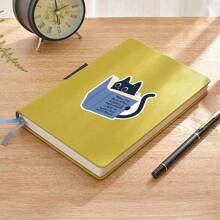 Katze lesend 3 Zoll Vinyl Aufkleber, Buch-Aufkleber, Kindle Aufkleber, Geschenk für Buchliebhaber, Buchliebhaber Merchandise, Schmökerer, Leseliebhaber, E-Reader, verspieltes buchiges Design, süß und künstlerisch, perfekt für Laptops, Wasserflaschen, Handyhüllen, Notizbücher und mehr, wasserfest