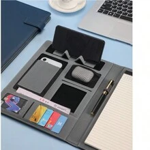 Customize Your Name A4 Folder Office Storage Business Leather Official Document Manager Folder Contract Signing Book Office Supplies,Back To School,School Supplies - A4 - View 5