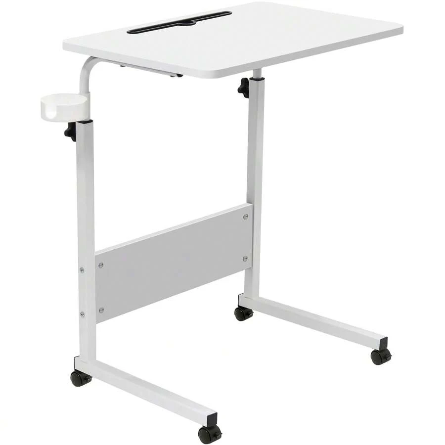 GRANDMA SHARK Laptop Table For Sofa Or Bed, Laptop Desk, Standing Height Adjustable Computer Desk, Portable Side Table, Bed Table, Sofa Table - White-60*40cm - View 1
