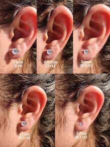 1Pair Moissanite Stud Earrings Luxury Jewelry Gifts For Women S925 Sterling Silver Fine Ladies Jewelry Gift