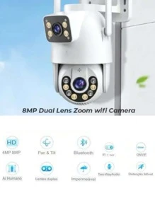 Câmera de Segurança à Prova d'água Lente Dupla APP YOOSEE IP66 Camera IP WiFi 360 - Preto Bivolt - Visão 6