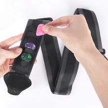 1 件吉他背带，带 3 件吉他拨片，贝斯吉他背带，带吉他拨片架，编织尼龙肩带 - 彩色 - 查看 5