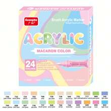 72 couleurs stylos de peinture acrylique, marqueurs de peinture acrylique à pointe douce de brosse, marqueurs acryliques imperméables et à séchage rapide pour canevas, peinture sur rocher, bois, pierre, verre, céramique, peinture sur tissu, artisanat DIY, rentrée scolaire