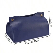 Minimalistische bogenförmige Taschentuchbox aus PU-Leder im skandinavischen Stil, staubdichter Taschentuchhalter für Schreibtisch und Auto