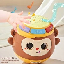 Jouet musical à bascule singe | Jouets pour bébés de 6 à 12 mois, jouet à bascule coloré qui cligne des yeux pour tout-petits de 6 mois et plus, jouets musicaux avec projecteur lumineux pour bébés de 12 à 18 mois, jouets pour le temps passé sur le ventre pour nourrissons
