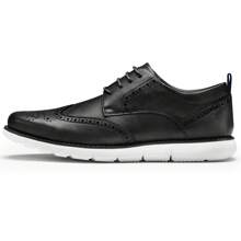 Mens Dress Shoes Casual Oxford Shoes Dress Sneakers Comfortable Business Wingtip Brogue Office Shoes - màu đen - Xem 2
