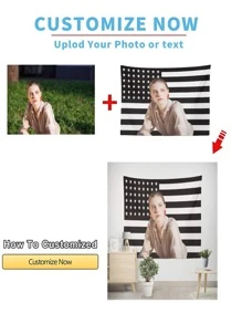 1pc Customize Pattern Tapestry - Vibrant Wall Hanging Art, Unique Personalized Backdrop For Photography And Display, Elegant Home Decor Accent, Perfect Party Decoration For Any Occasion For Children's Day, For Father's Day, For Graduation, For Christmas Tea Room, Bedroom, Living Room, Custom Tapestry, Custom Flags Dad, Family, Mom, Friends For Anniversaries, For Graduation, For Housewarming, For Weddings, For Birthdays Car, Sofa, Tea Room, Living Room