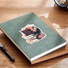 3 Zoll "Katze und Bücher Ästhetik Vinyl Aufkleber - Ideal für Laptops, Wasserfflaschen, Tagebücher und Räume von Buchliebhabern | Großartig für Katzenliebhaber, Leser und Liebhaber der gemütlichen Atmosphäre | Perfektes Geschenk für Freunde, Bücherwürmer und Tierbesitzer | Süßer und herzlicher Aufkleber für Katzenliebhaber und buchthematische Dekoration"