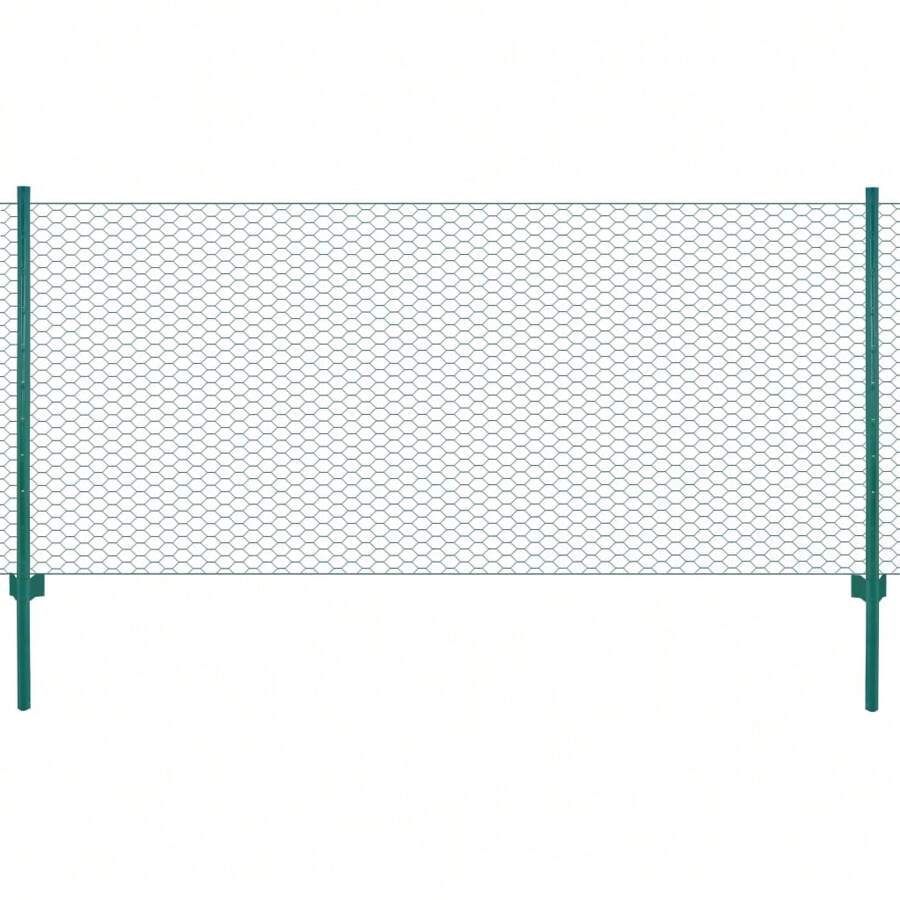 Green Steel Wire Mesh Fence With Posts 25x05 Meter Durable And Weather Resistant Garden Barrier - Green - View 1