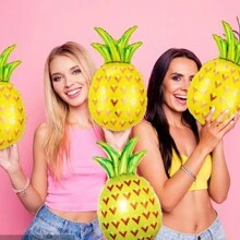 2 Stücke riesige Obst Luftballons Dekoration, Luftballons für Geburtstagsfeierdekoration (Ananas) - Verschiedenfarbig - Übersicht 8