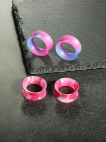 2-4 件装硅胶耳塞柔性耳道塞拉伸器扩张器双喇叭肉耳穿刺饰品男女皆宜