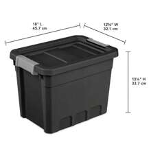 Sterilite Rugged Industrial Stackable Storage Tote W/ Lid - 4 Gallon+6 Pack - View 6