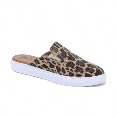 Casual Slip-On Mule Sneaker With White Sole
