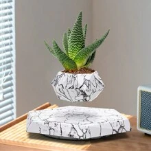 HCNT Magnetic Levitating Plant Pot Floating Flower Pot For Home Decoration - màu đá cẩm thạch - Xem 3