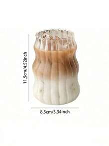 1 Stück hochborathaltiger gestreifter Glaskup, geeignet für Zuhause, Milch, Frühstück, Kaffee