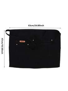 قطعة واحدة من مريلة الطباخ مريلة عمل المطبخ متعددة الألوان مريلة بستره متوسطة الطول مناسبة للجنسين مع جيبين