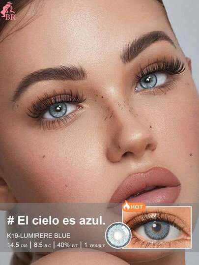 Par de lentes de contacto decorativas sin graduación (6 meses de uso) - Lentes de contacto de colores, 24 horas de humectación, Diseño ultra cómodo, Cómodas de llevar para uso diario, citas y fiestas, Pinzas y otras herramientas incluidas en el paquete. (Los colores se envían al azar, cuidado si te importa)