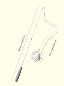 1 pieza de juguete para gatos Multicolor con cabeza reemplazable, varita de juguete extensible para gatos de tres secciones - Multicolor - Ver 2