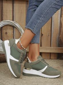 1 par feminino casual esportivo frente cadarço TPU cano baixo tênis atlético diário