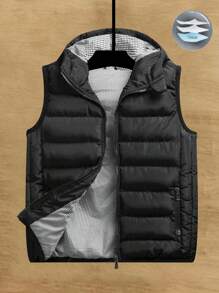 Tween Boy Winter Thermal Lined Casual Jacket & Hooded Vest Outfit, Warm And Comfortable