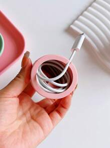 Apple Watch Stand, Silicone Soft 8/S7/S1/S2/S4/S9/Ultra Holder Bracket - Pink - View 3