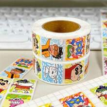 500pcs 1 Box Set Crayon Shin-Chan Cute Cartoon Graffiti Stickers Kawaii Periphery Toy Trunk Notebook Hand Account Decorate Adorkable Roll Sticker - Multicolor - View 7