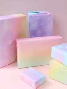 4 pièces/rouleau Papier cadeau arc-en-ciel, papier cadeau arc-en-ciel pour mariage, anniversaire et décoration de fête, fournitures de fête d'anniversaire et de mariage, fournitures de bouquet de fleurs, emballage cadeau, convient pour l'emballage floral DIY, anniversaires, remises de diplômes, Saint-Valentin